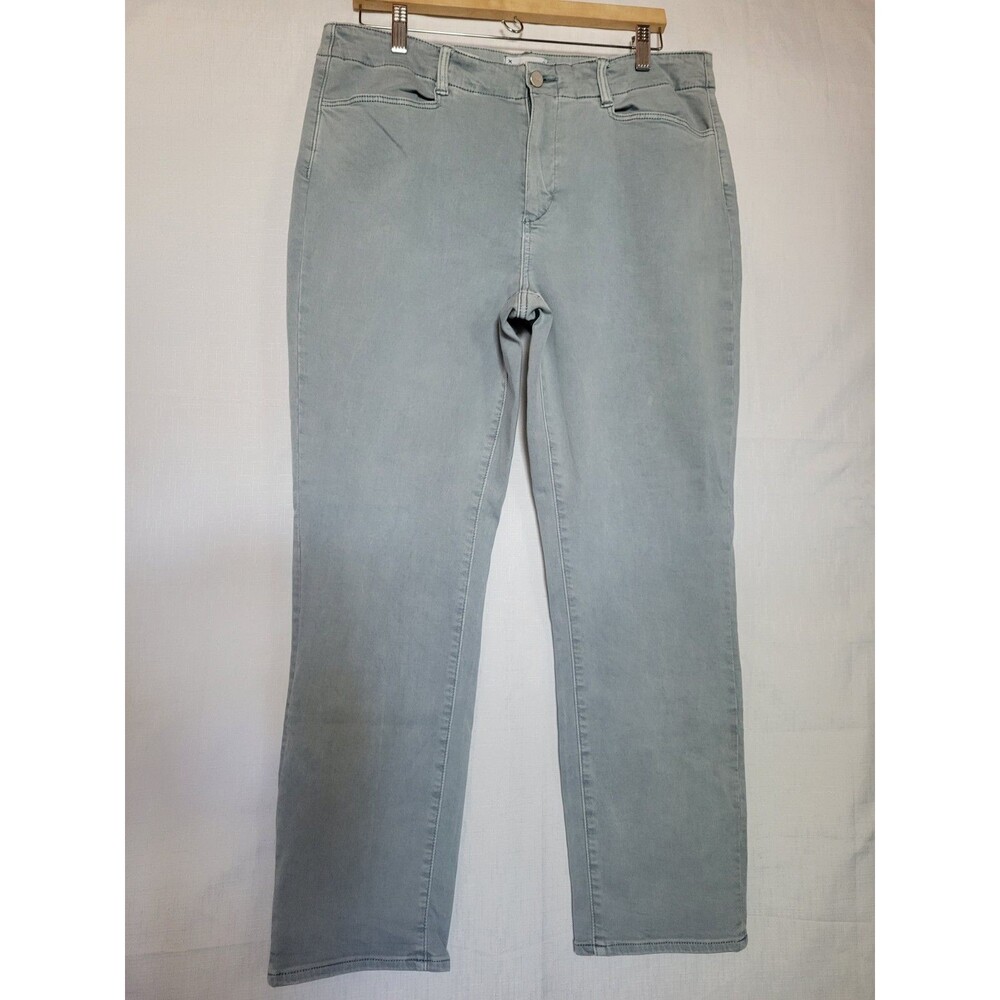 PAIGE Women's Brigitte Jeans Denin Straight Leg 31 VTG Light Green
